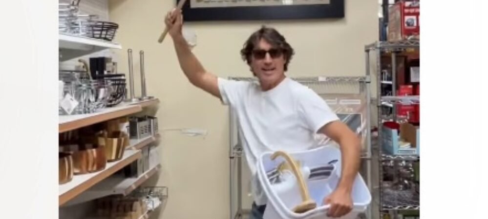 Trudeau dances with Katy Perry inside a Montreal home improvement store