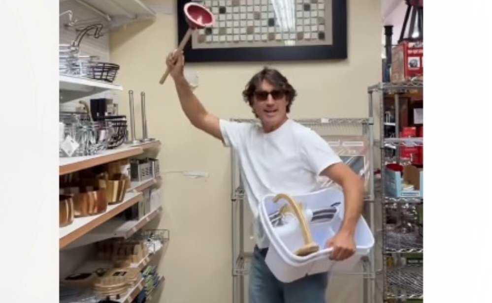 Trudeau dances with Katy Perry inside a Montreal home improvement store